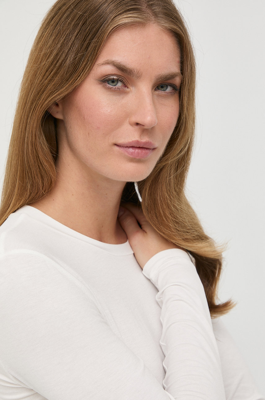Max Mara Leisure longsleeve, damski kolor biały