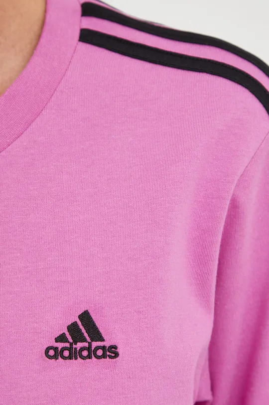 Βαμβακερή μπλούζα με μακριά μανίκια adidas Γυναικεία