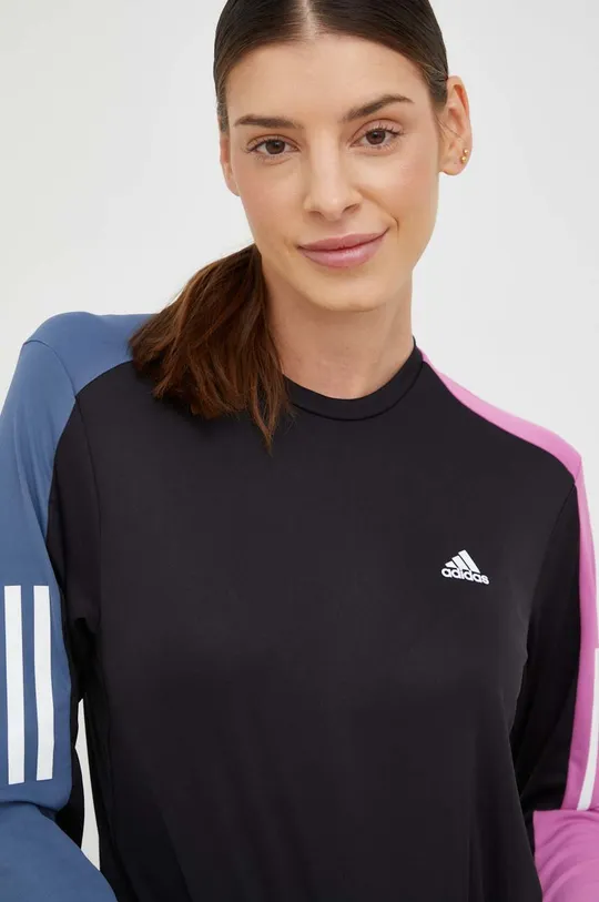 чёрный Лонгслив для бега adidas Performance Own the Run