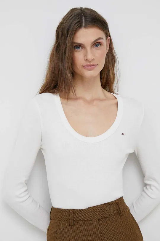 biela Tričko s dlhým rukávom Tommy Hilfiger Dámsky