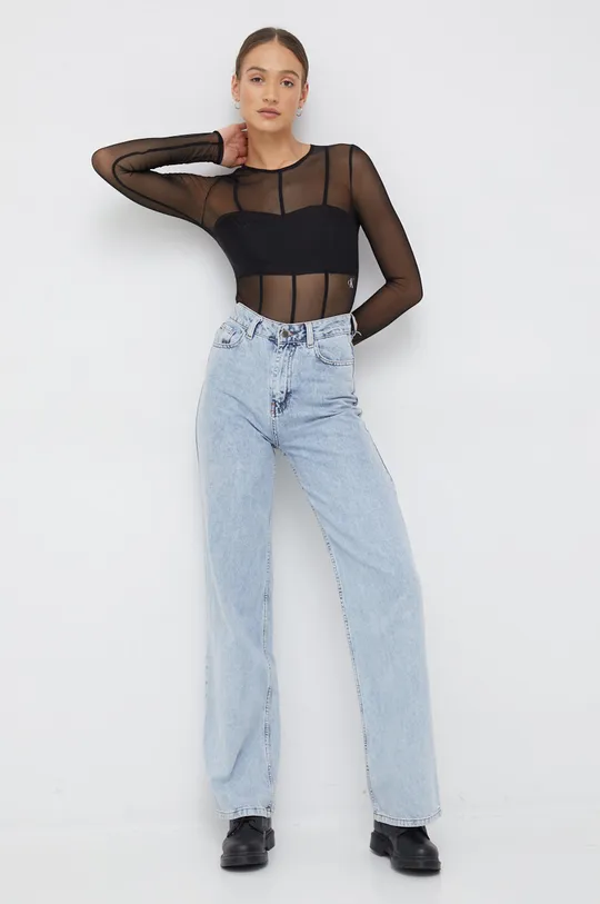 Κορμάκι Calvin Klein Jeans μαύρο