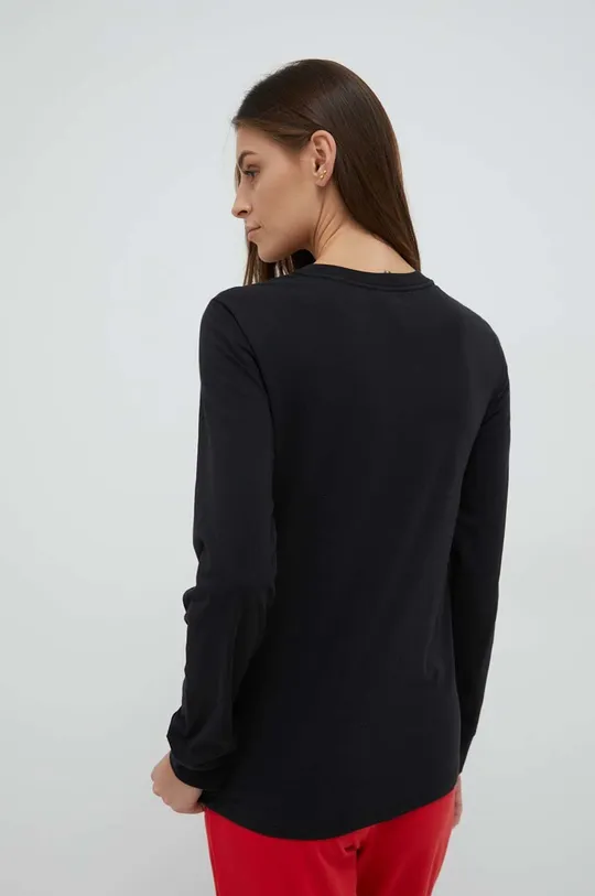 Pyžamové tričko s dlhým rukávom Calvin Klein Underwear čierna