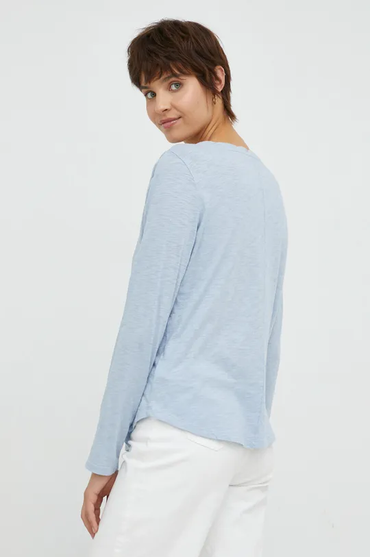 modrá Bavlnené tričko s dlhým rukávom GAP