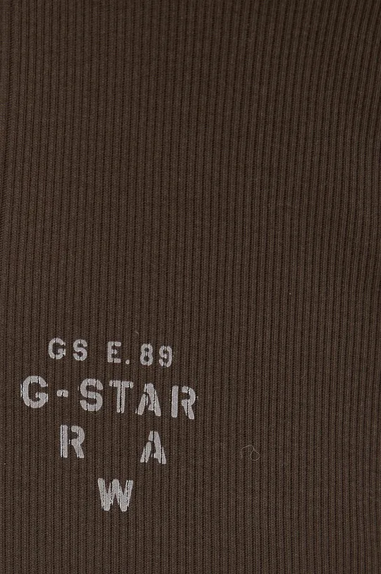 καφέ Βαμβακερή μπλούζα με μακριά μανίκια G-Star Raw