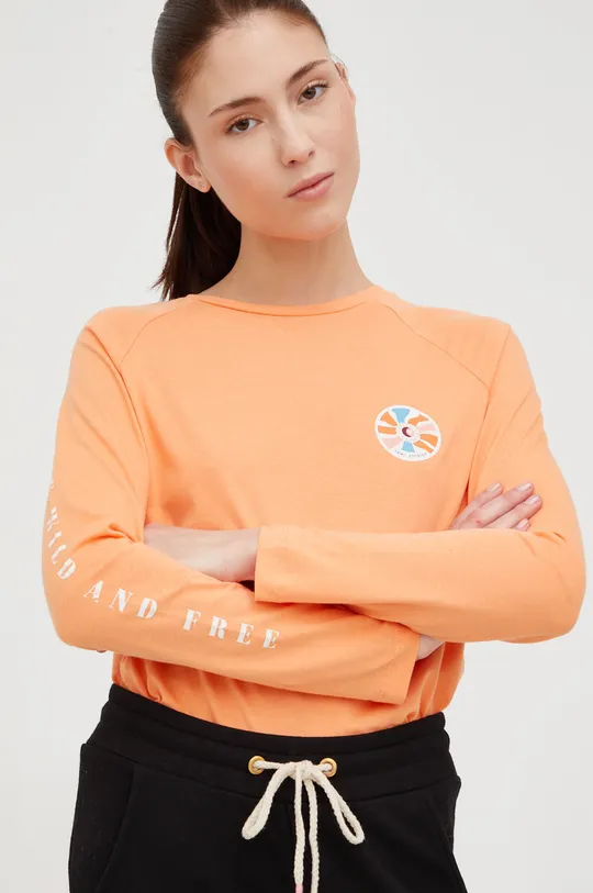πορτοκαλί Βαμβακερή μπλούζα με μακριά μανίκια Femi Stories Boyfriend