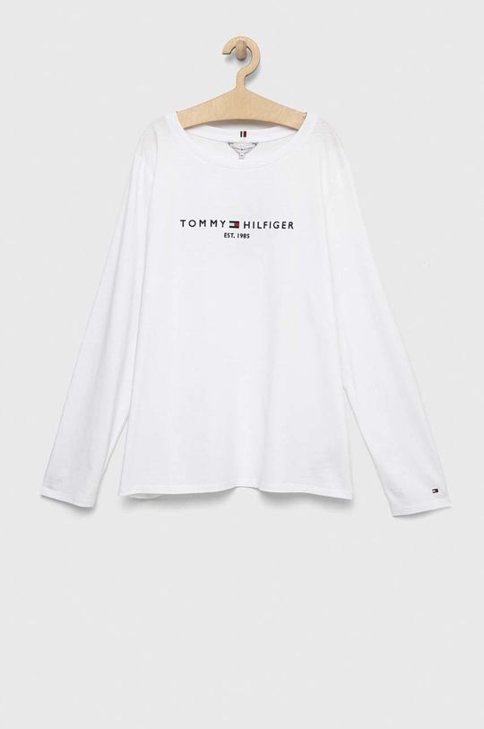 λευκό Βαμβακερή μπλούζα με μακριά μανίκια Tommy Hilfiger Γυναικεία
