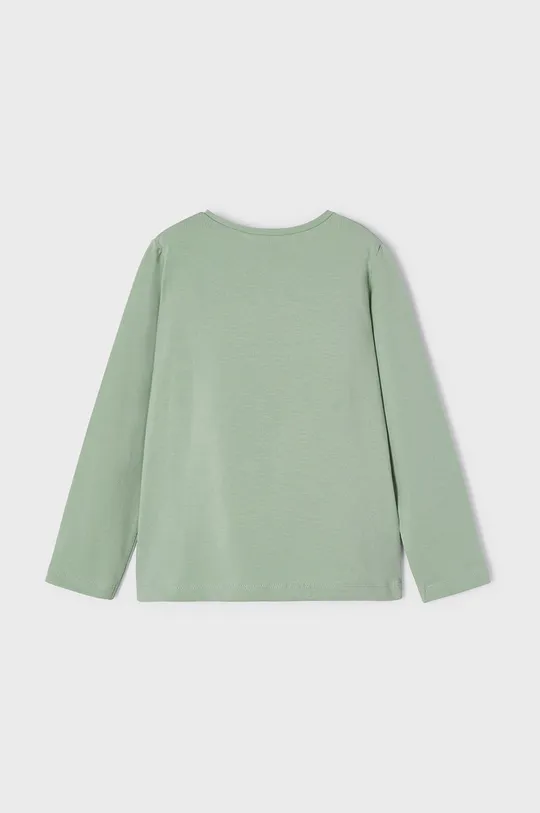 Detská bavlnená košeľa s dlhým rukávom Mayoral zelená
