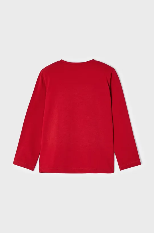 Detská bavlnená košeľa s dlhým rukávom Mayoral červená
