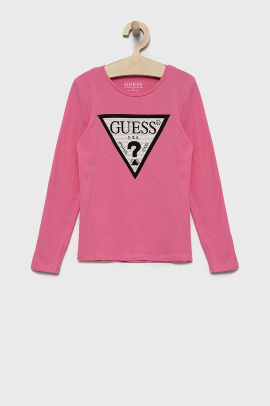 roza Otroški longsleeve Guess Dekliški