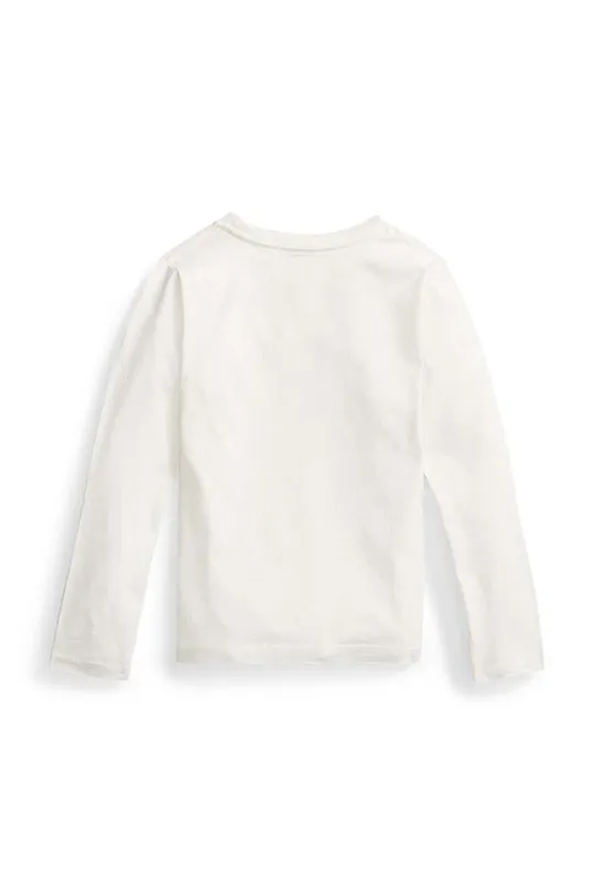 Παιδικό βαμβακερό μακρυμάνικο Polo Ralph Lauren λευκό
