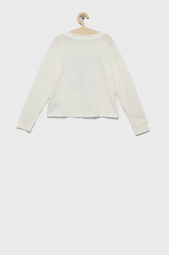 Detská bavlnená košeľa s dlhým rukávom GAP biela