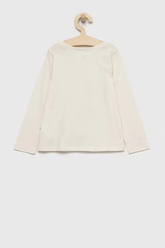 Detská bavlnená košeľa s dlhým rukávom GAP béžová