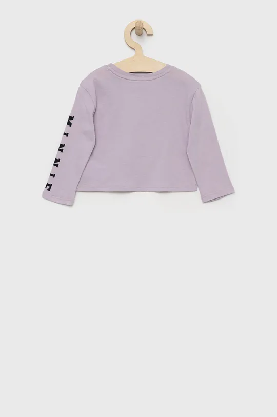 Detská bavlnená košeľa s dlhým rukávom GAP fialová