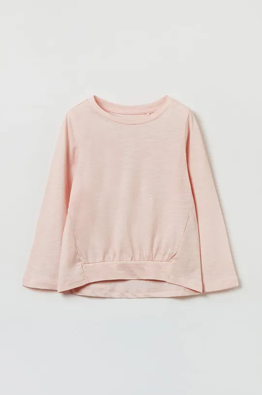roza Dječja pamučna majica dugih rukava OVS Za djevojčice