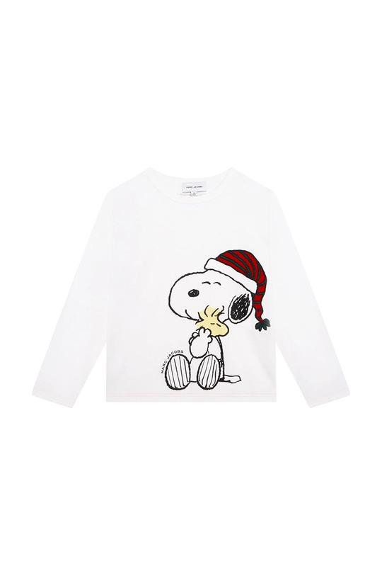 Хлопковый детский лонгслив Marc Jacobs X The Peanuts белый