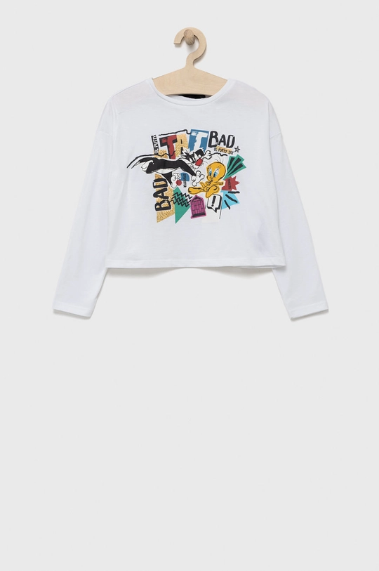 Desigual longsleeve bawełniany dziecięcy biały