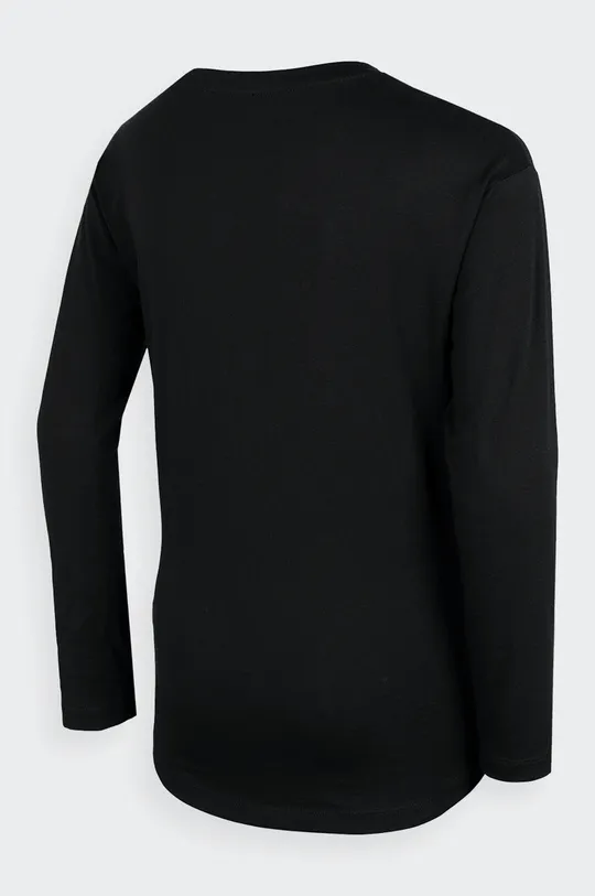 črna Otroška bombažna majica z dolgimi rokavi 4F