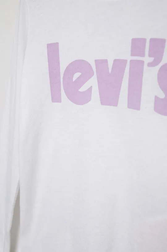Otroška bombažna majica z dolgimi rokavi Levi's  100% Bombaž