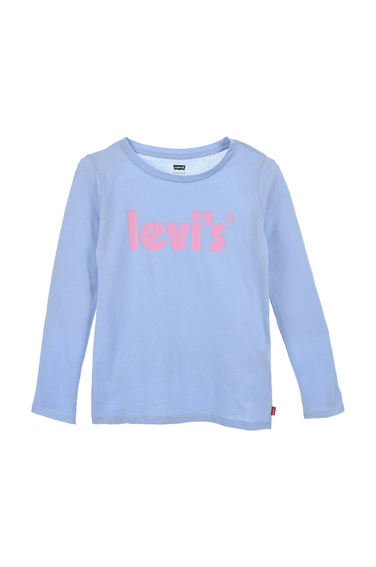 niebieski Levi's longsleeve bawełniany dziecięcy Dziewczęcy