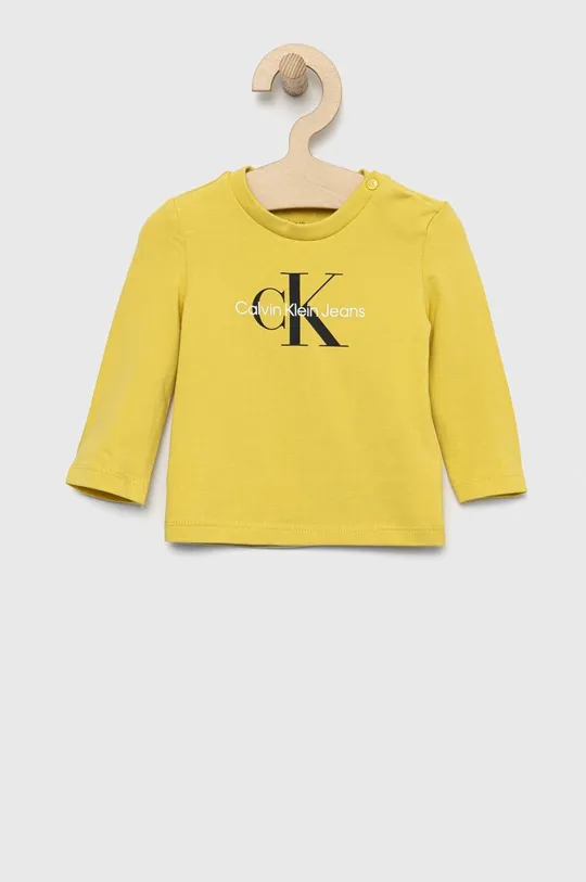 żółty Calvin Klein Jeans longsleeve dziecięcy IN0IN00005.9BYY Dziecięcy