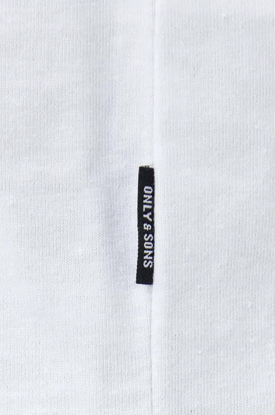λευκό Βαμβακερή μπλούζα με μακριά μανίκια Only & Sons
