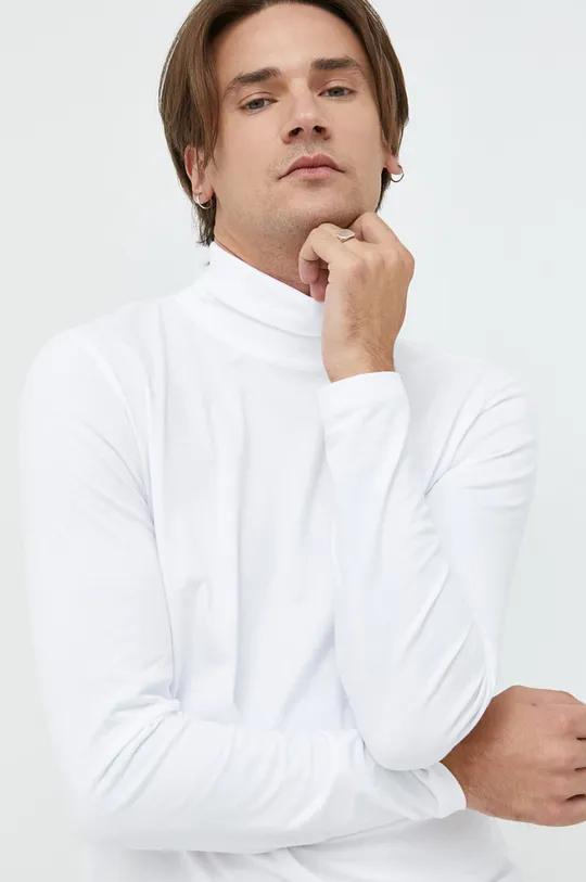 λευκό Βαμβακερή μπλούζα με μακριά μανίκια Premium by Jack&Jones