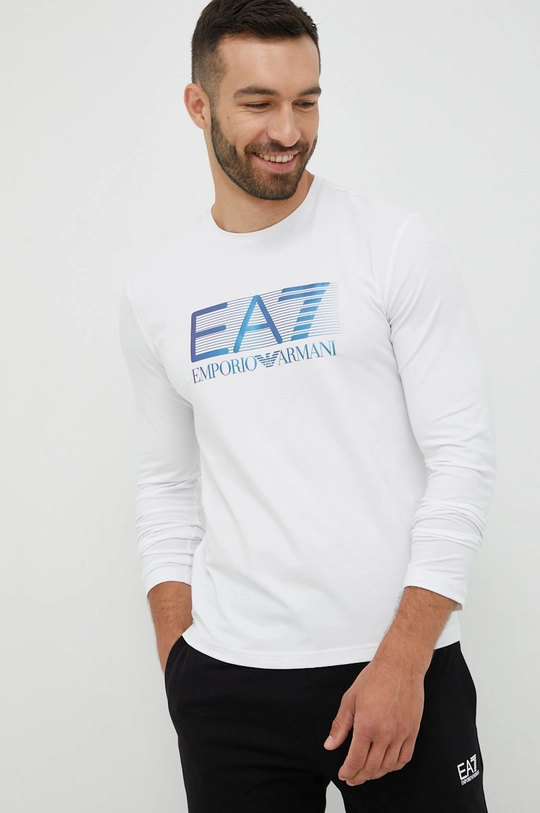 biały EA7 Emporio Armani longsleeve 6LPT64.PJ03Z Męski