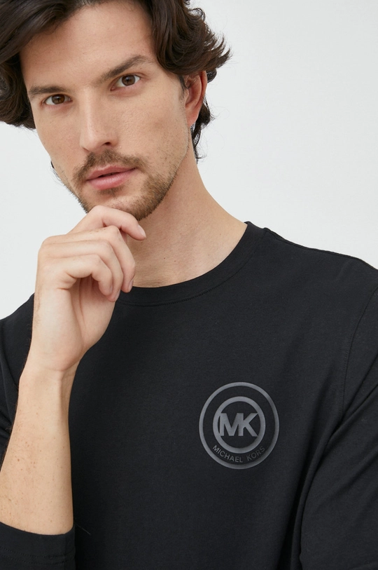 czarny Michael Kors longsleeve bawełniany Męski