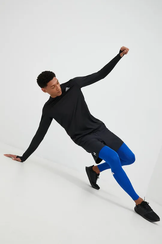 Μακρυμάνικο μπλουζάκι για τρέξιμο adidas Performance Own The Run μαύρο
