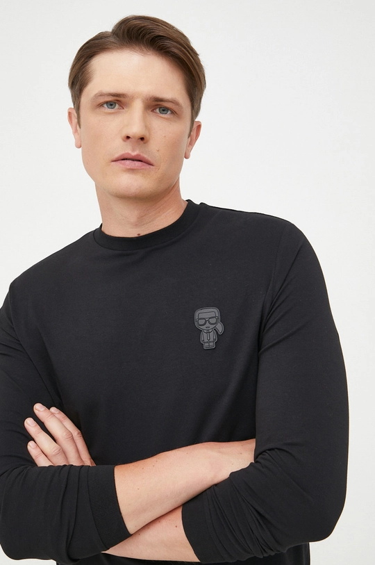 czarny Karl Lagerfeld longsleeve 523221.755405 Męski