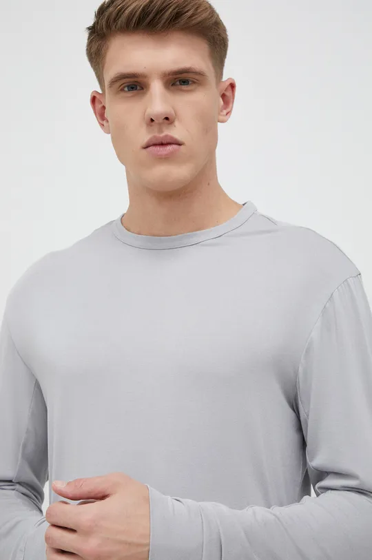 siva Majica z dolgimi rokavi za vadbo Reebok Moški