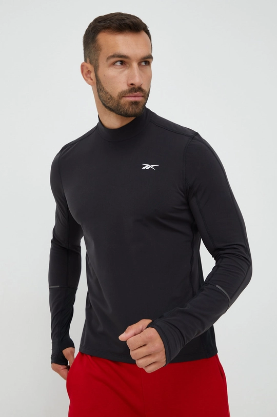 czarny Reebok longsleeve treningowy Męski