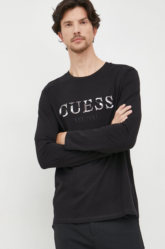 Хлопковый лонгслив Guess  50% Хлопок, 50% Органический хлопок