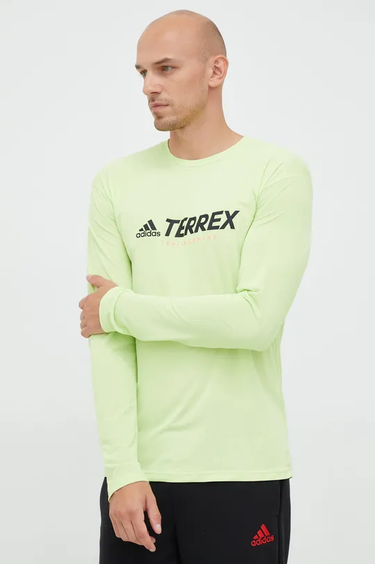 Športové tričko s dlhým rukávom adidas TERREX Trail zelená