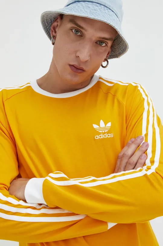 rumena Majica z dolgimi rokavi adidas Originals Moški