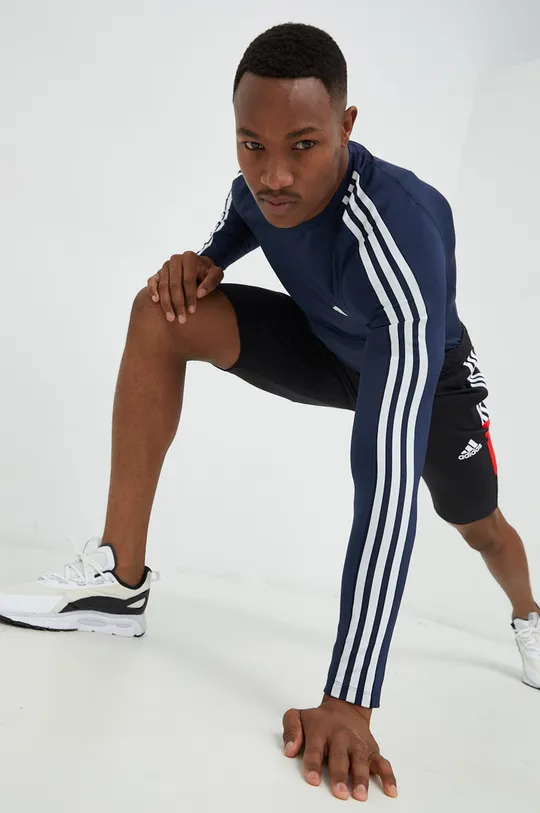 тёмно-синий Лонгслив для тренировок adidas Performance Мужской