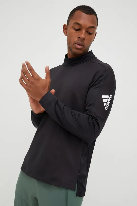 čierna Tréningové tričko s dlhým rukávom adidas Performance Pánsky