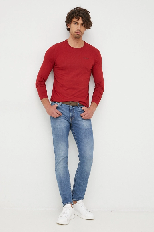 Longsleeve Pepe Jeans μπορντό