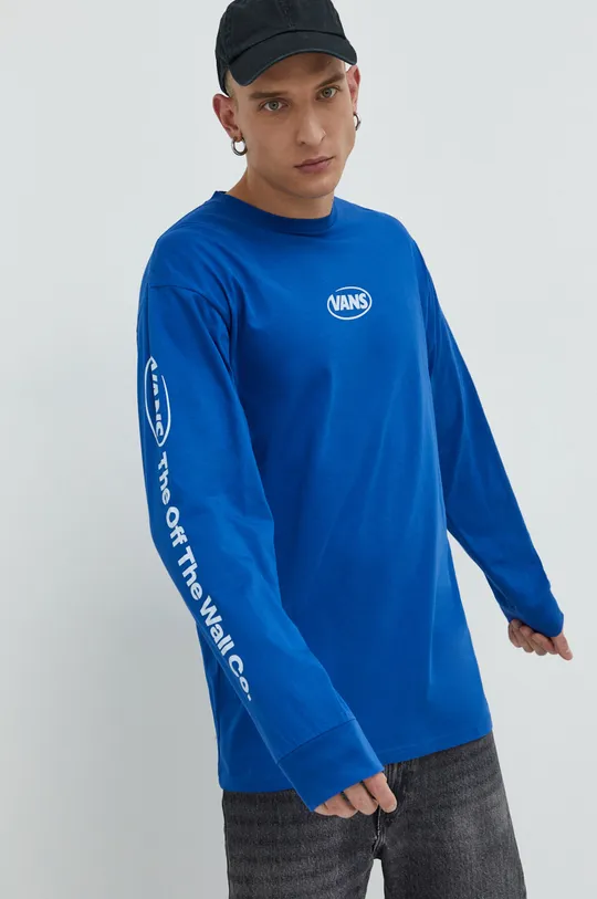 Vans longsleeve bawełniany niebieski