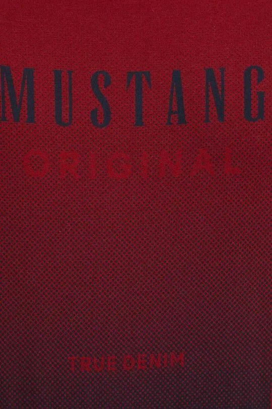 κόκκινο Βαμβακερή μπλούζα με μακριά μανίκια Mustang