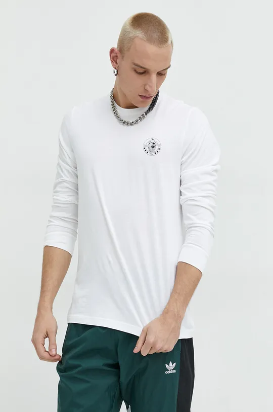 biela Bavlnené tričko s dlhým rukávom adidas Originals x Disney Pánsky