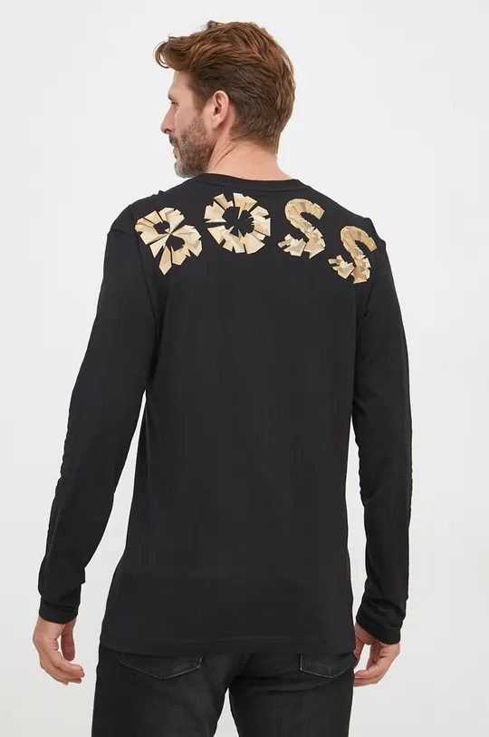 Βαμβακερή μπλούζα με μακριά μανίκια BOSS Boss Athleisure  100% Βαμβάκι