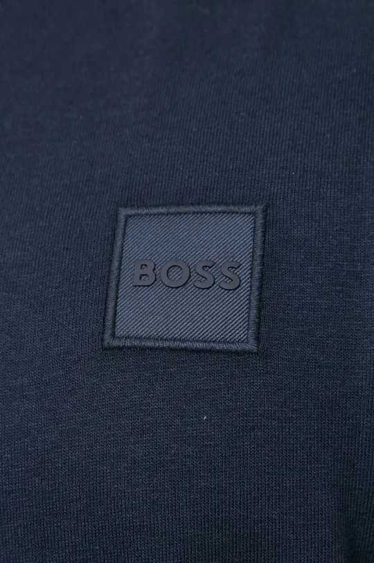 Βαμβακερή μπλούζα με μακριά μανίκια BOSS Ανδρικά