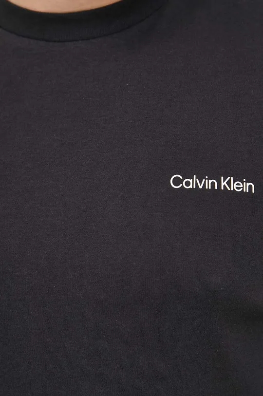 Bombažna majica z dolgimi rokavi Calvin Klein Moški