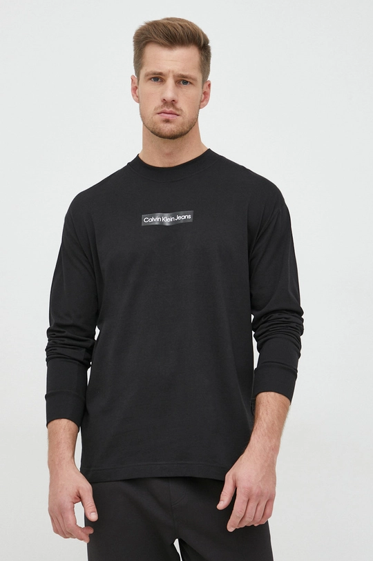 Calvin Klein Jeans longsleeve bawełniany 100 % Bawełna