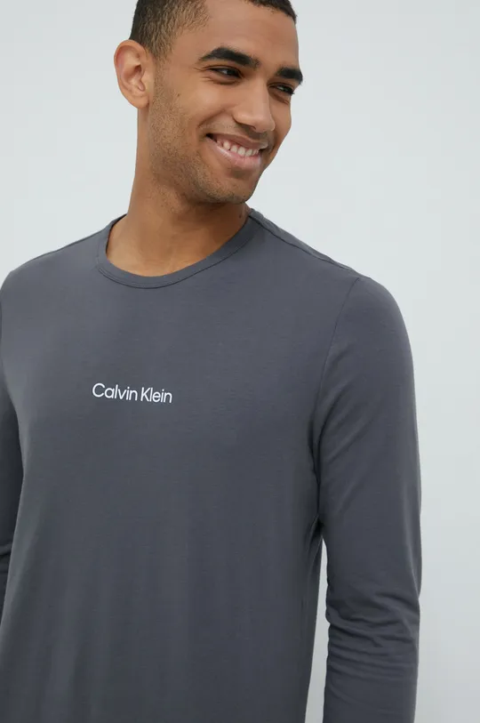 sivá Pyžamové tričko s dlhým rukávom Calvin Klein Underwear Pánsky