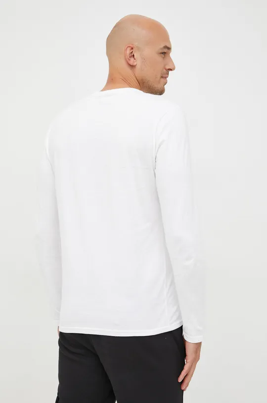 Bavlněné tričko s dlouhým rukávem GAP bílá