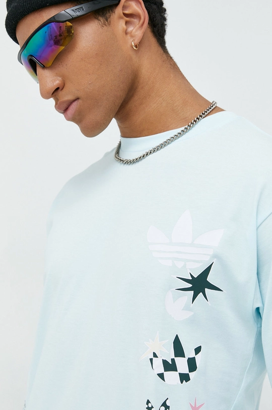 Bavlnené tričko s dlhým rukávom adidas Originals Pánsky