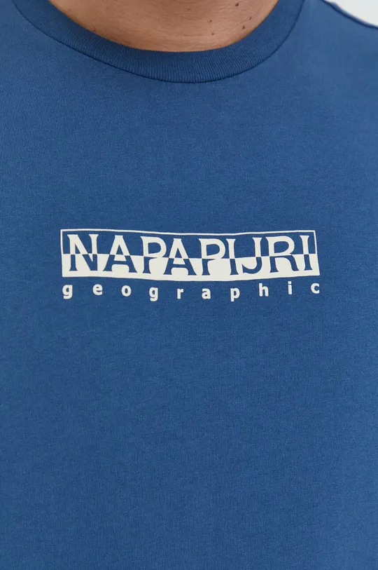 Βαμβακερή μπλούζα με μακριά μανίκια Napapijri