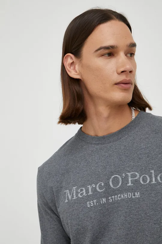 sivá Bavlnené tričko s dlhým rukávom Marc O'Polo
